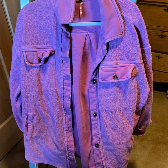Pink Free People Ruby Button Down - Picture 6 of 7